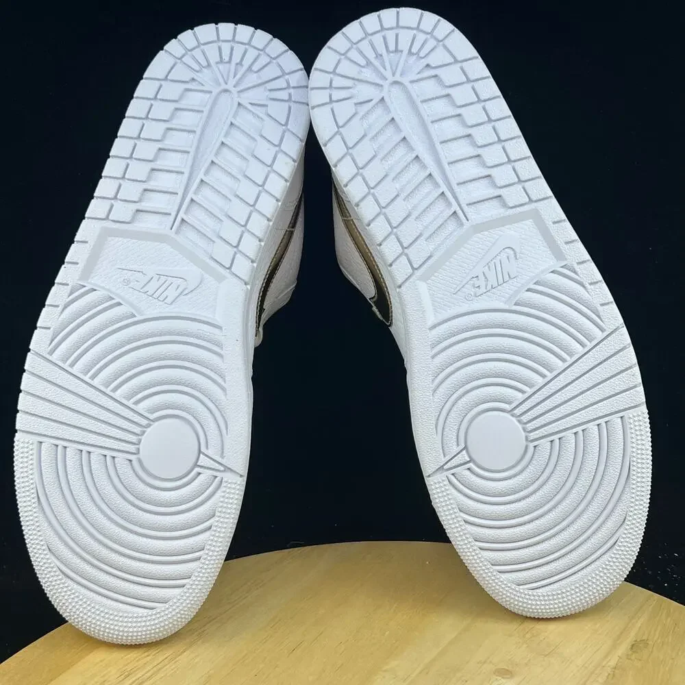 Nike Air Jordan 1 Low Se White-Metallic Gold-White Womens Sz 11.5 [CZ4776-100] - Picture 9 of 10
